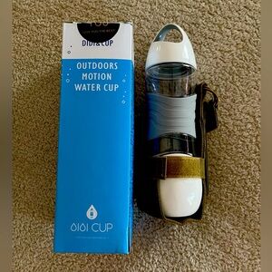 Water bottle, hooks to belt, SOS light